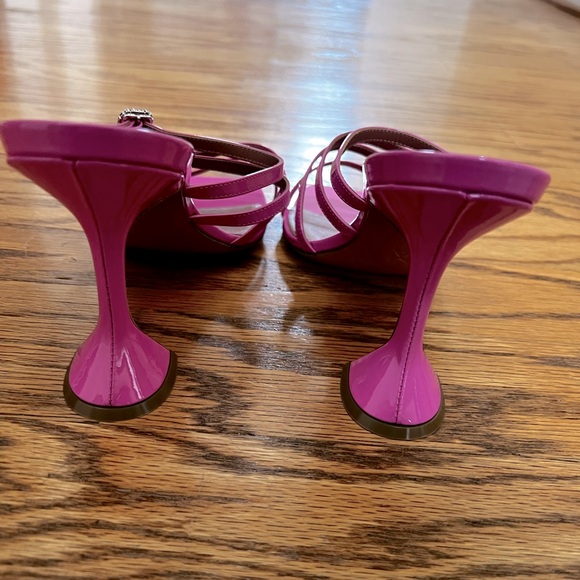 Amina Muaddi Robyn Strappy Patent Leather Sandals
Pink in 41 - Picture 8 of 8